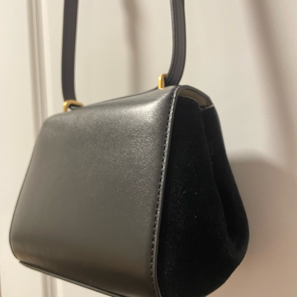 TORY BURCH JULIETTE Leather Suede Small Crossbody Black - Picture 4 of 7